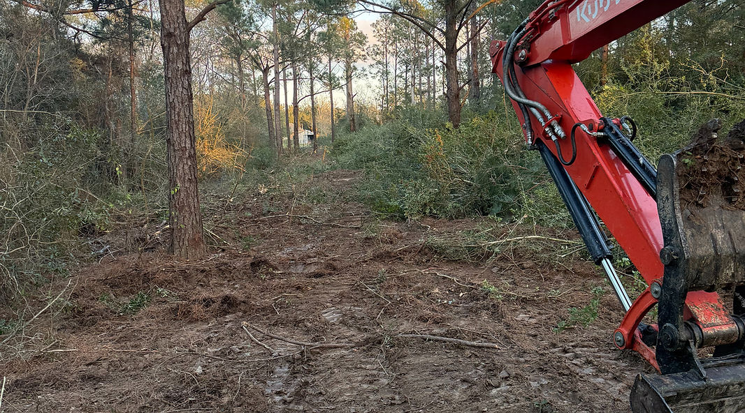Land clearing and dirt work on a Southwest Louisiana property